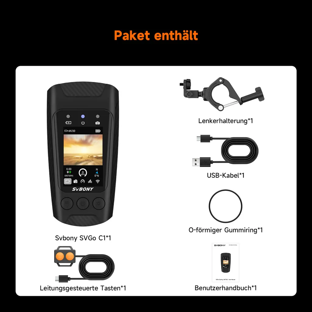 Caméra d'action stabilisation EIS et batterie 2500 mAh SVGo C1 - 6