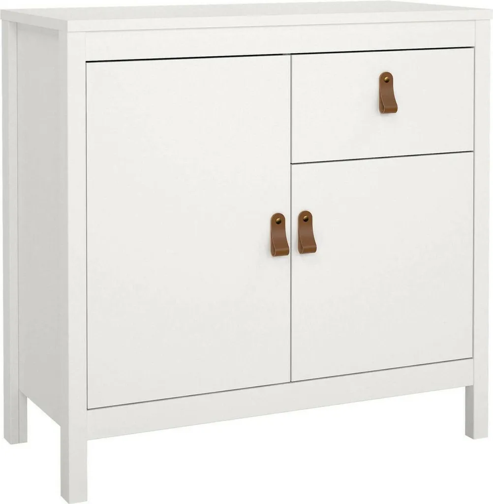 Buffet de cuisine Romagne blanc 82 cm idéal pour ranger la vaisselle