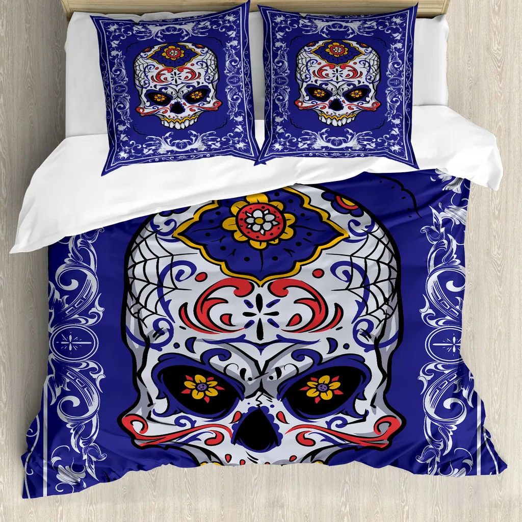 Set Letto Gothic ABAKUHAUS: Microfibra Multicolore Anti-Allergia 155x220