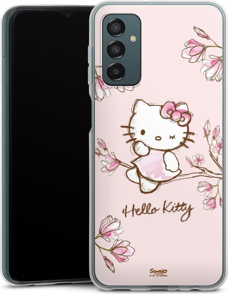 DeinDesign Handyhülle für Samsung Galaxy M13 4G Silikon Hülle Case Smartphone Schutzhülle Fanartikel Hanami Hello Kitty