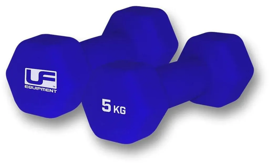 Haltères Hexagonaux 5kg Urban Fitness en Néoprène pour Musculation