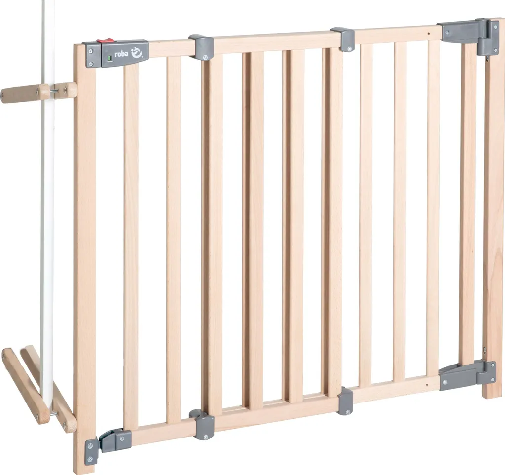 Barrière de protection bois extensible pour escalier et porte 93,5-120,5cm