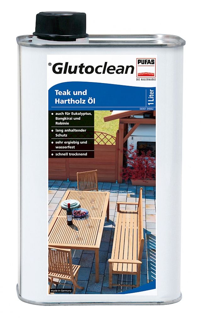Glutoclean Teak und Hartholz Öl, Fertig gemischt, 1 l Produktbild 