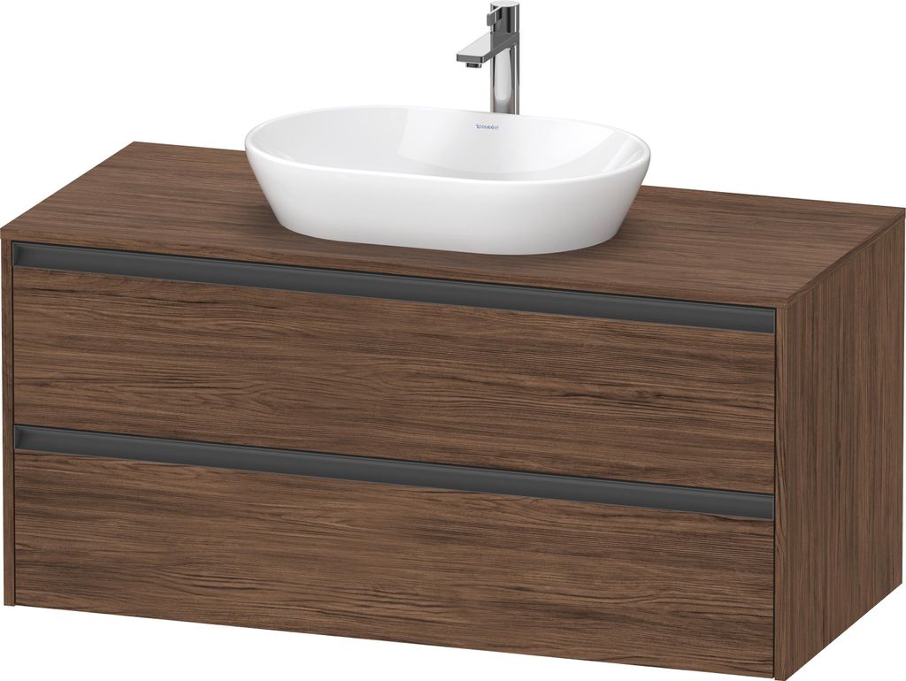 Duravit Ketho.2 Konsolenwaschtischunterbau wandhängend, 1200x568x550mm, 2 Schubkästen, K24897021210000
