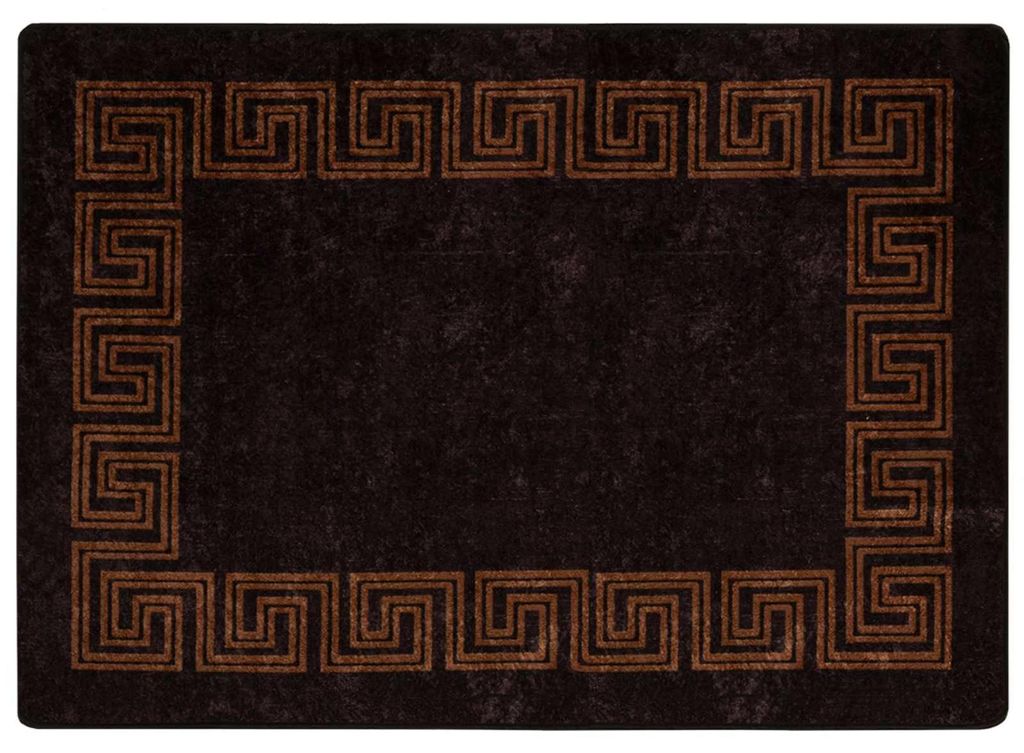 vidaXL Teppichläufer MARSA Schwarz 100 x 150 cm Polyester und PVC
