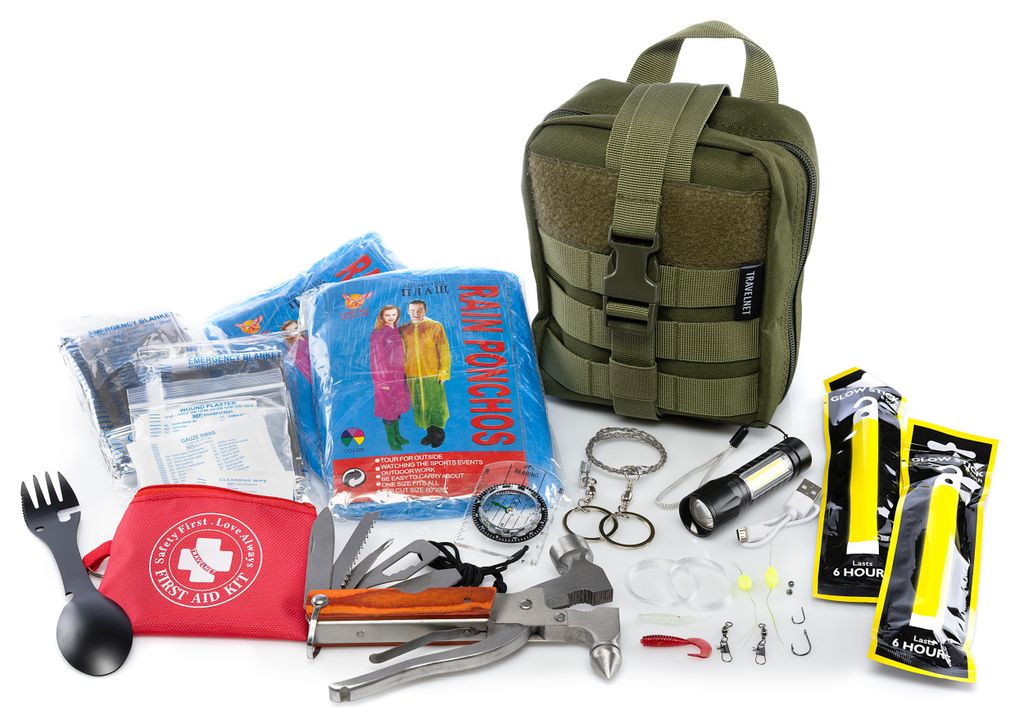 Travelnet Survival Base – 30-teiliges Outdoor- und Erste-Hilfe-Set