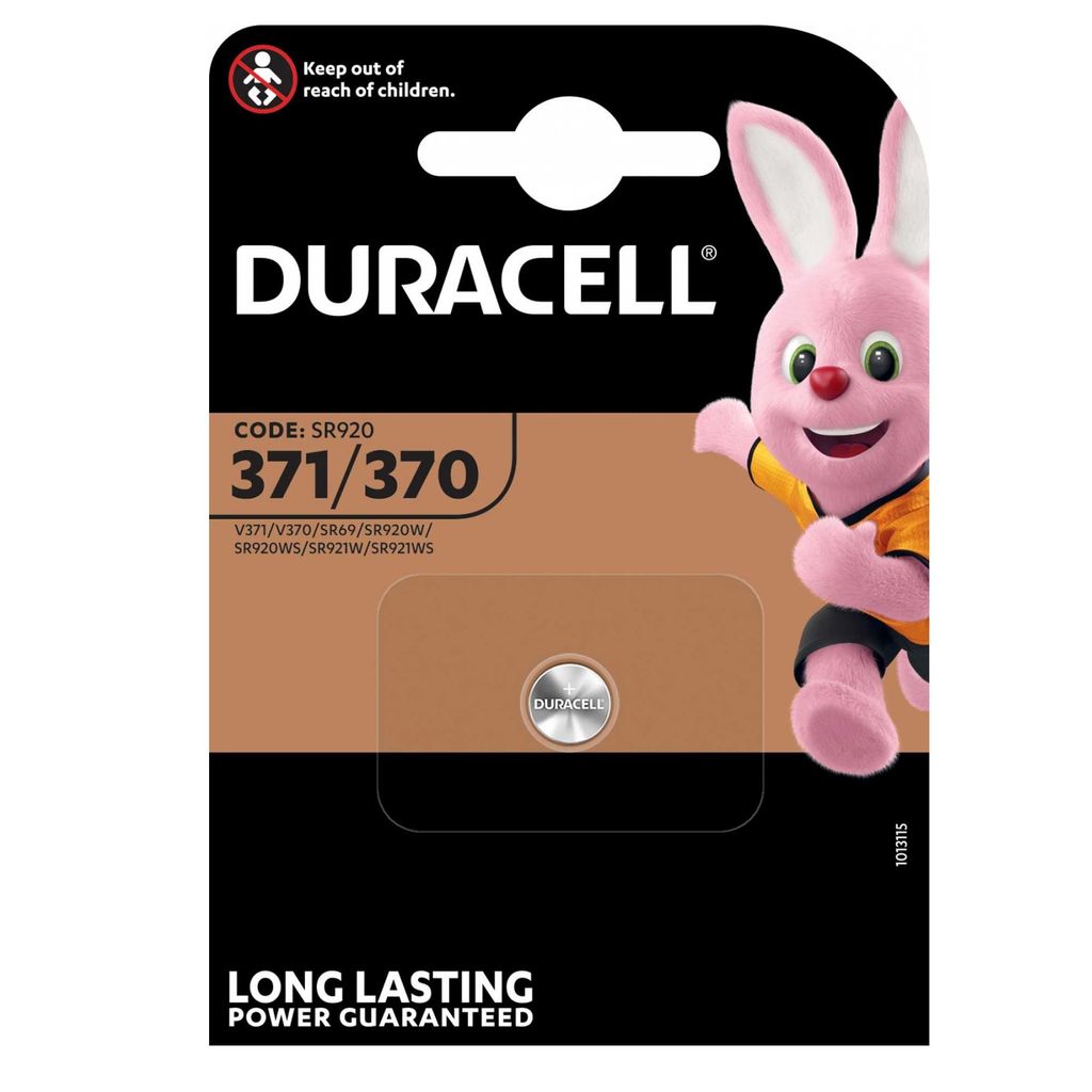 Duracell Knopfzelle Uhren Batterie 371/370 SR69 1,5V 1er Blister 
