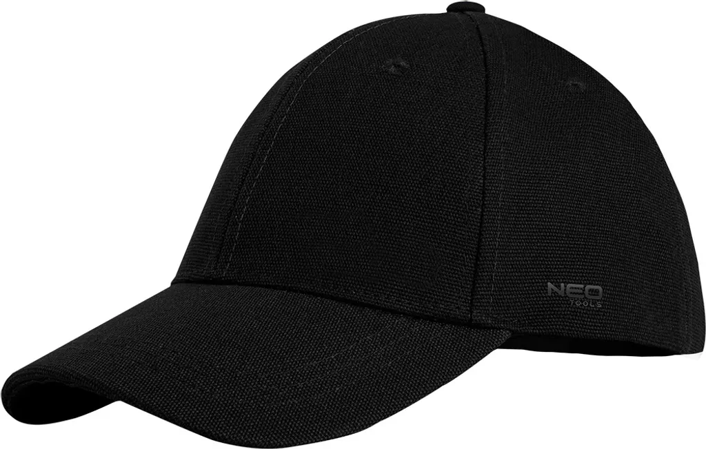 Cappellino Baseball Cotone Nero NEO TOOLS - Visiera Rinforzata