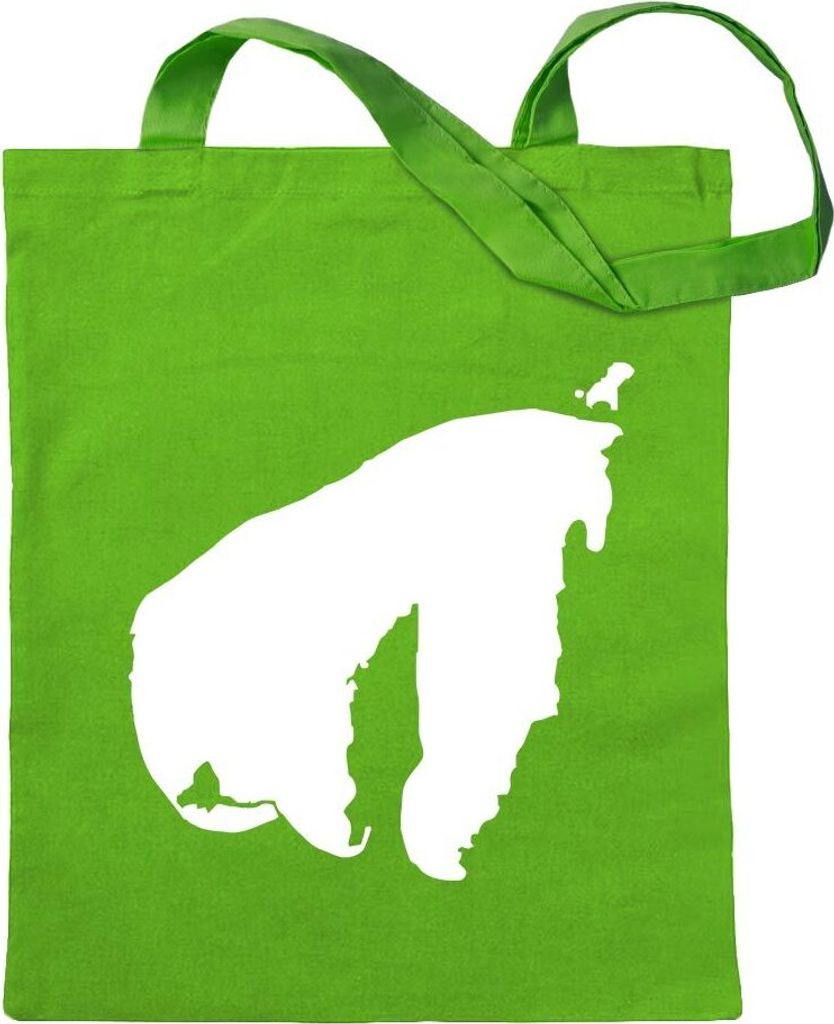 Kiwistar - Baumwolltasche - hellgrün - Poel - Deutschland - Insel - Tragetasche Stoffbeutel Umhängetasche Langer Henkel