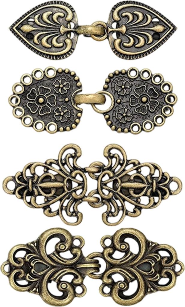 4 Stück Retro Strickjacke Clips, Pullover Clips, Vintage Swirl Flower Cape-Verschlüsse für Mädchen Frauen, Kleid Hemd Clips, Kragen Schal Versc...