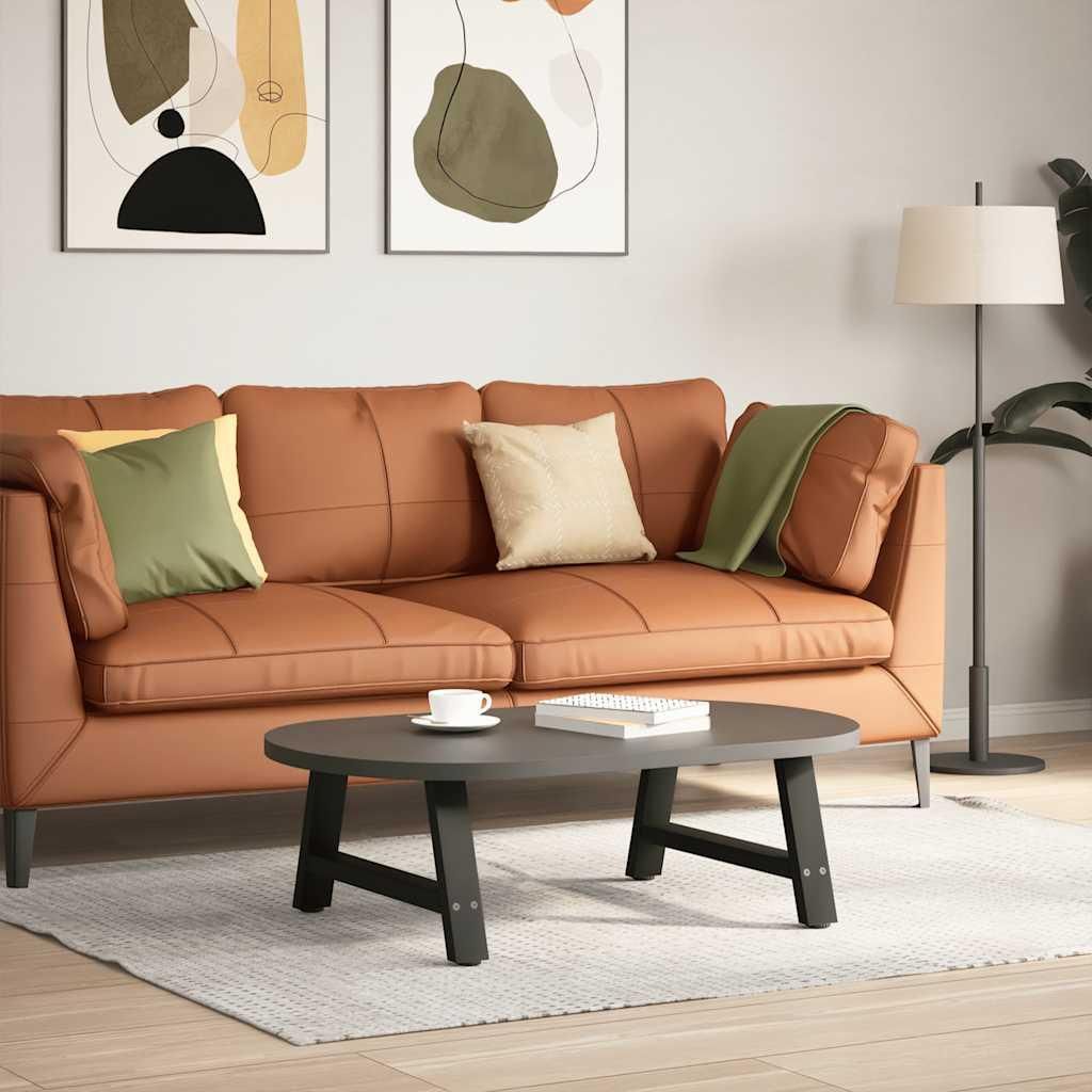vidaXL Couchtischbeine A-Form 2 Stk. Schwarz 60x(30-31) cm Stahl