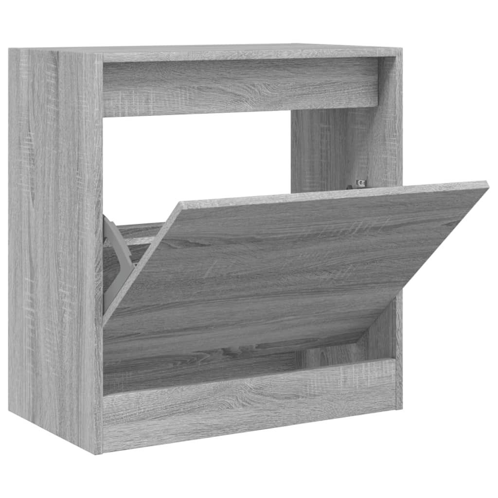 vidaXL Schuhschrank Grau Sonoma 60x34x63,5 cm Holzwerkstoff