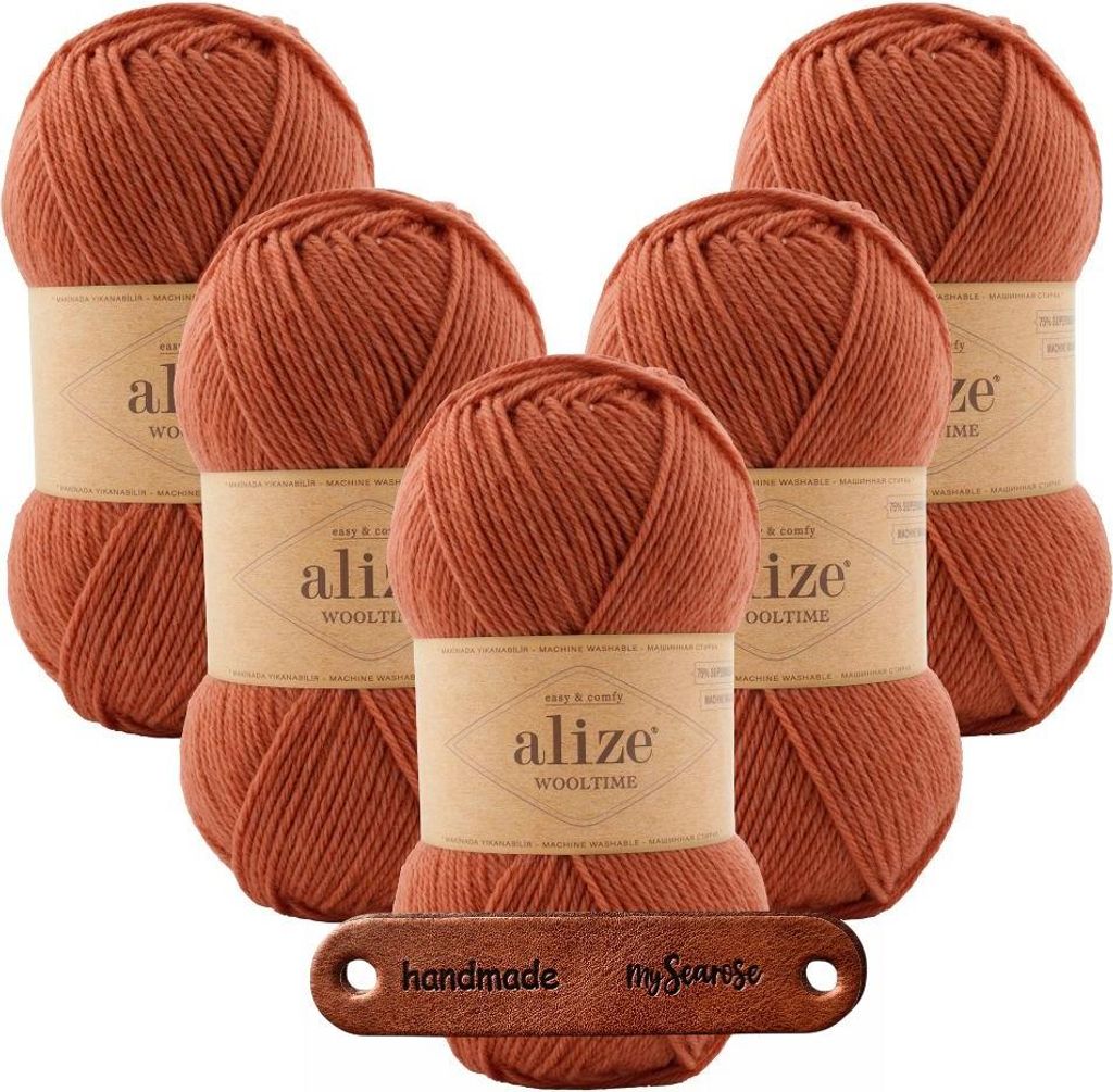 5 x ALIZE WOOLTIME 433 MIT LABEL