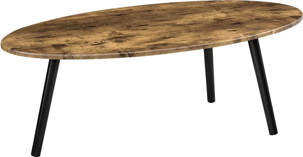 In And OutdoorMatch Couchtisch Nicolas - MDF - 109,5x59,5x39,5 cm - Holzfarben und Schwarz - Modernes Design