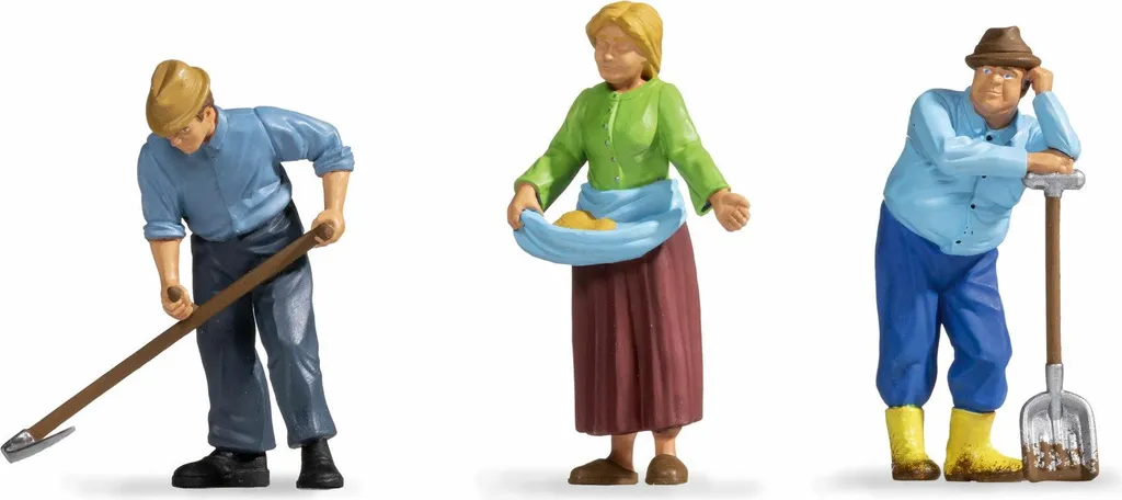 Figurines Animées Échelle G Agriculteurs NOCH pour Décor de Jardin Miniature