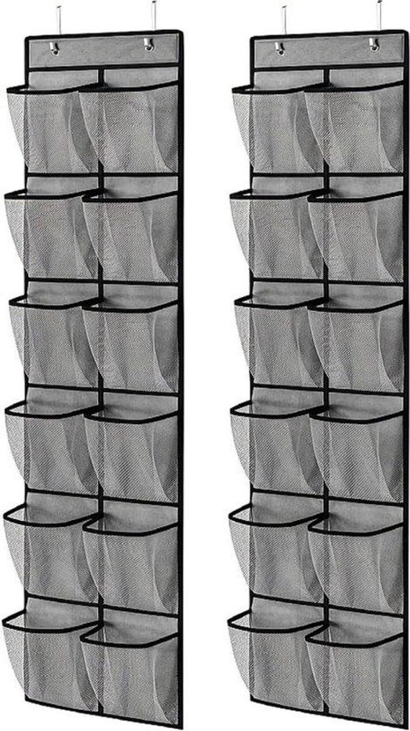Organizér na boty s 12 přihrádkami, šedý, závěsný Obrázek produktu 