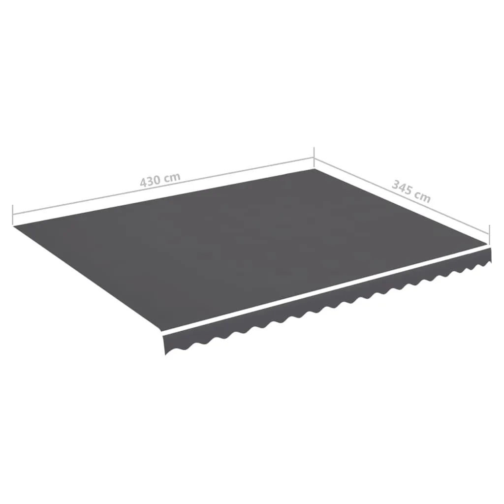 vidaXL Toile de store anthracite 4,5x3,5 m - Toile de rechange durable - 6