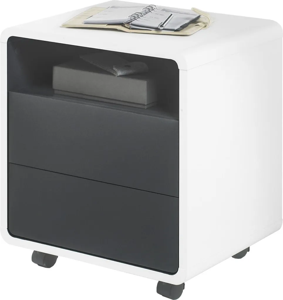 Aménager son Télétravail : Rollcontainer Blackpool Blanc Mat 55cm