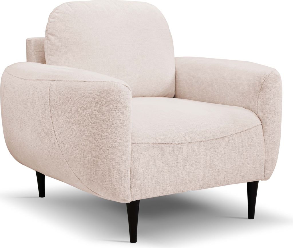 DomoHome BOHO Sessel Moderner, Eleganter Polstersessel mit Holzfüßen, Rückenlehne und Armlehnen, für Wohnzimmer und Büro, Größe: 90x91x102 c...