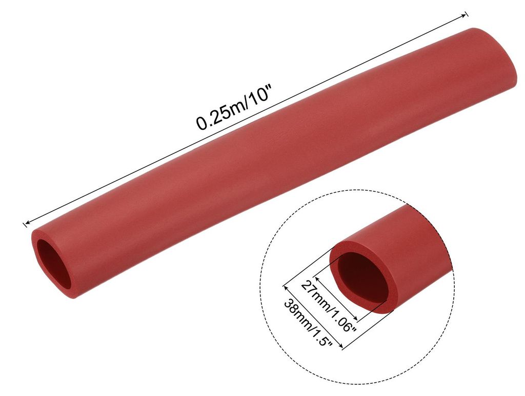 2 x 25cm Rohrisolierung Schaumstoff, Durchmesser 27mm Isolierst?rke 5.5mm Heizungsrohr Verkleidung fš¹r Fitnessger?te, Rohre, Handhaben (Rot)