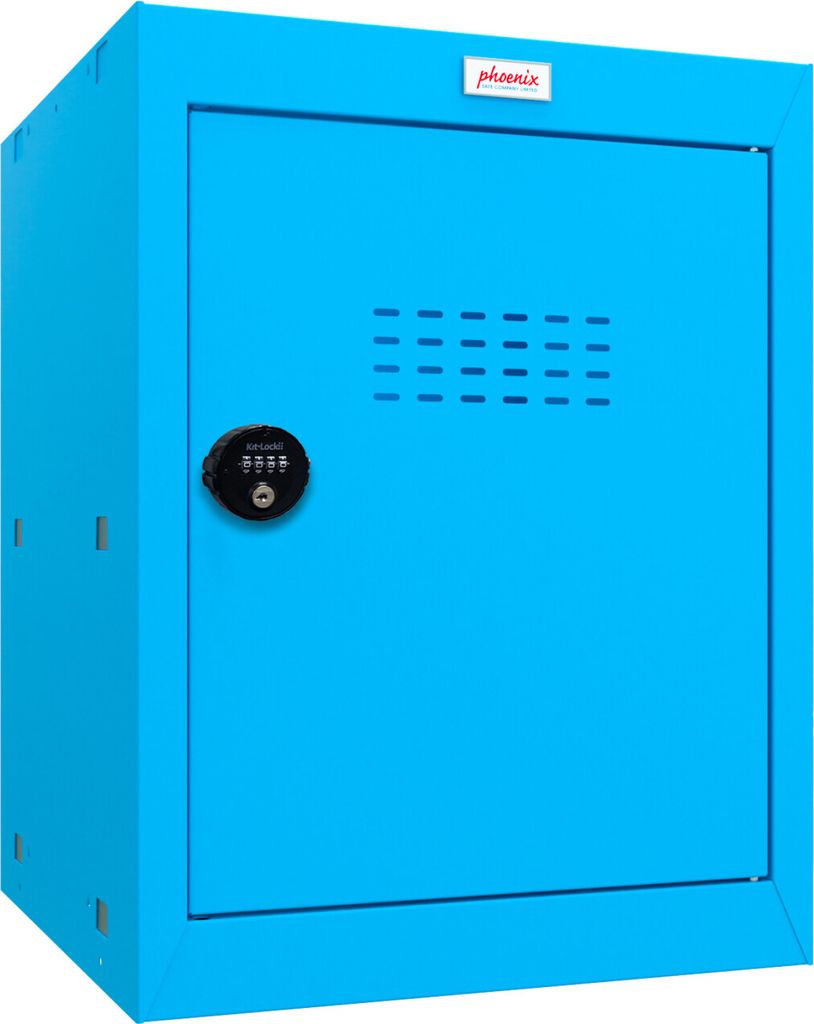 Phoenix CL0544BBC Würfel-Schließfach Cube Locker 66L Blau - Kombinationsschloss - Für Hause, Büro, Fitness, Schüle