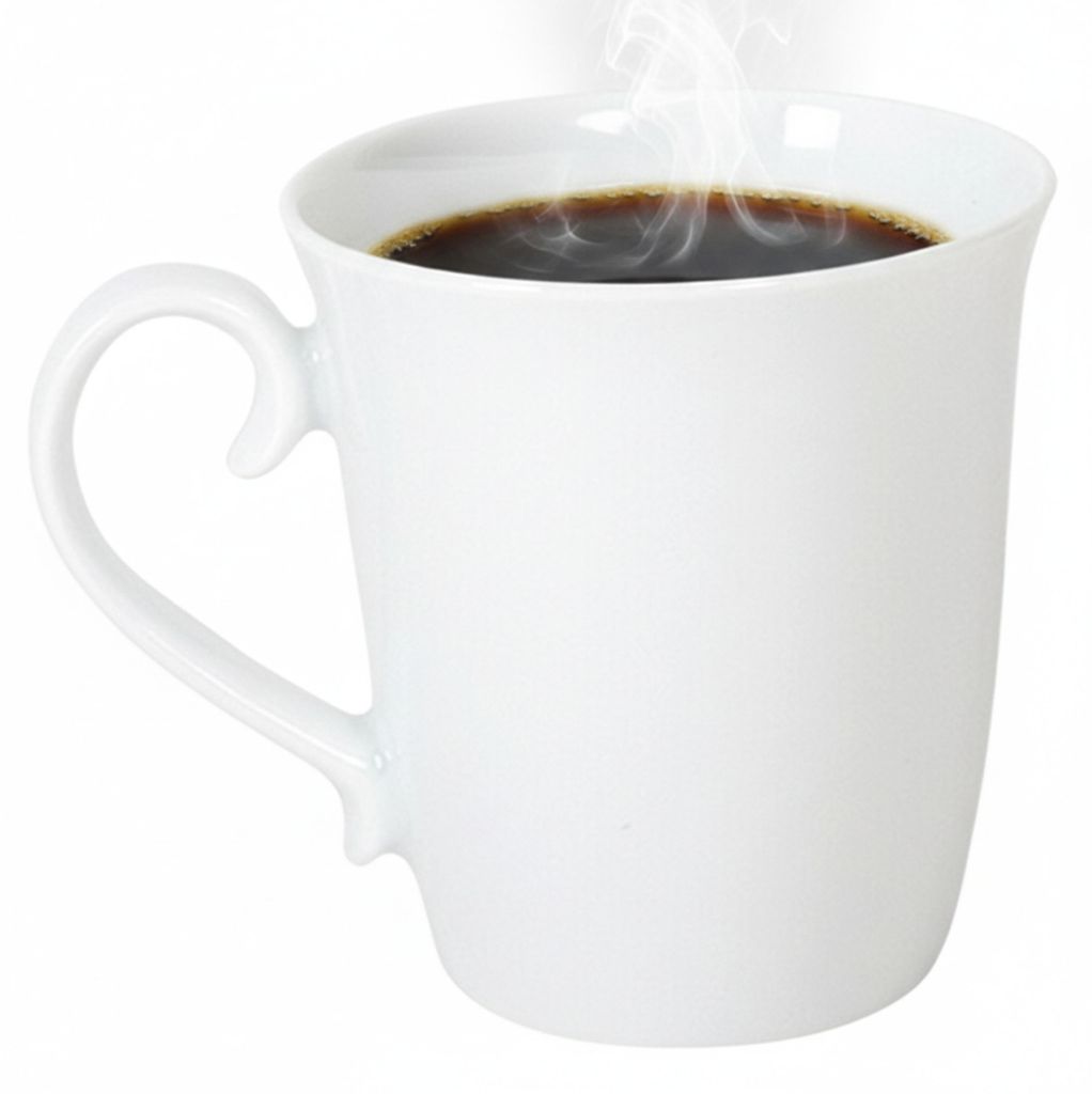 Gerimport Kaffee-/Teebecher - dekorativ - 1x Stuck - weis - 310 ml - Becher - Keramik