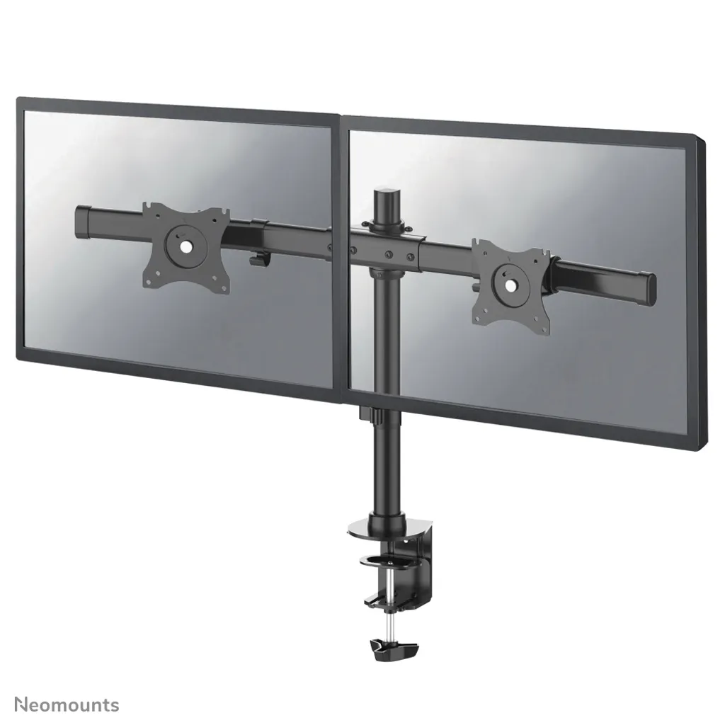 Bras de bureau pour 2 écrans LCD de 10 à 27 pouces Neomounts - Noir