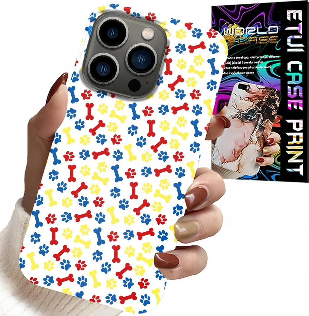 Custodia iPhone 14 Pro Bone Paws Dog Patrol + Vetro Temperato 9H