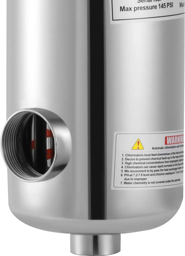 Échangeur piscine design compact 28 kW avec débit d'eau haute pression - 5