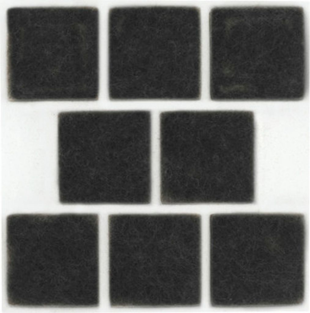 Tarrox Filzgleiter 25x25x6 mm eckig schwarz selbstklebend 8 Produktbild 