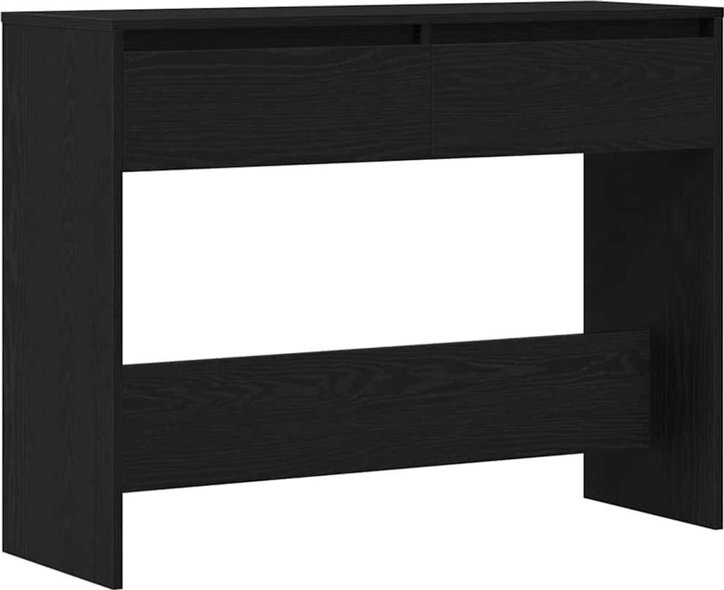 Konsolentisch Schwarz Eichen-Optik 100 x 35 x 76,5 cm