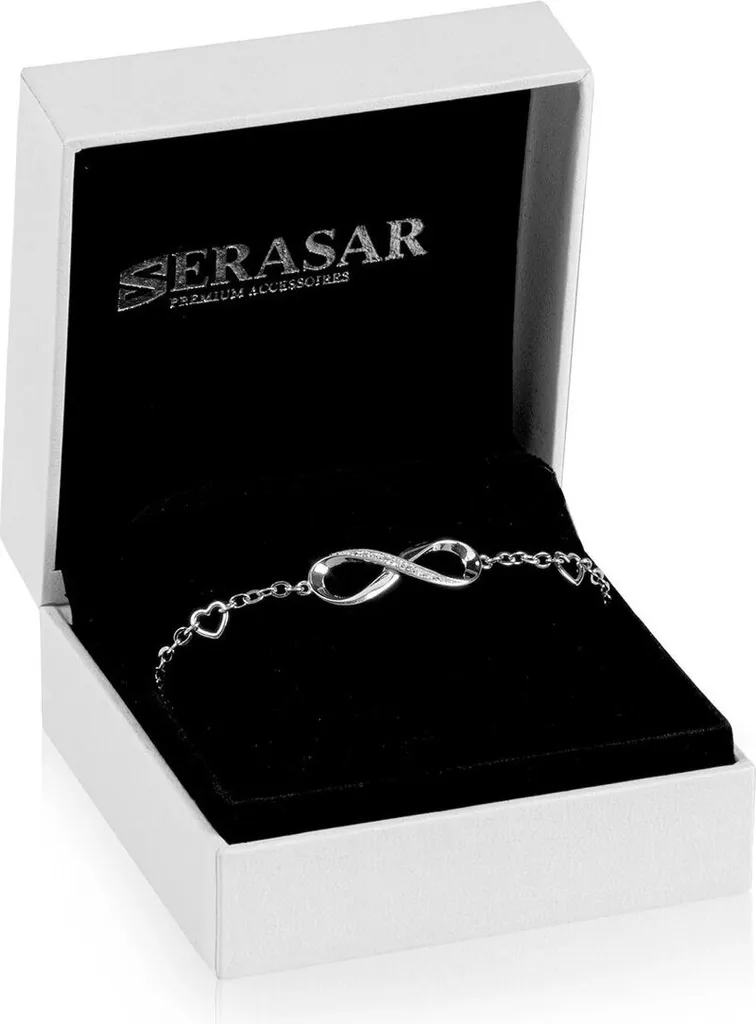 SERASAR | Cavigliera [Infinity] da donna | Argento 925 placcato oro 18