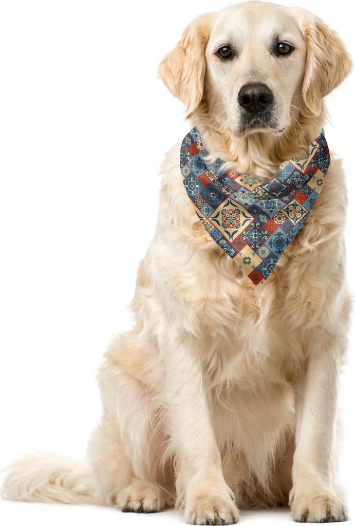 ABAKUHAUS marokkanisch Haustier Bandana, tunesische, 40x40 cm, Dark Orange Schiefer-Blau
