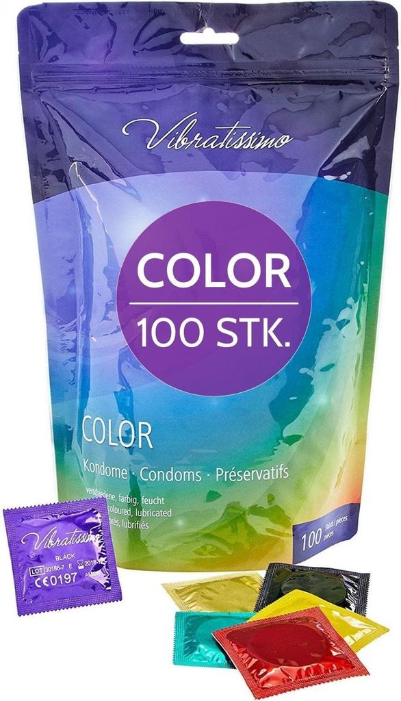 VIBRATISSIMO Color Kondome 100er Pack | Gefühlsecht & Extra Produktbild 