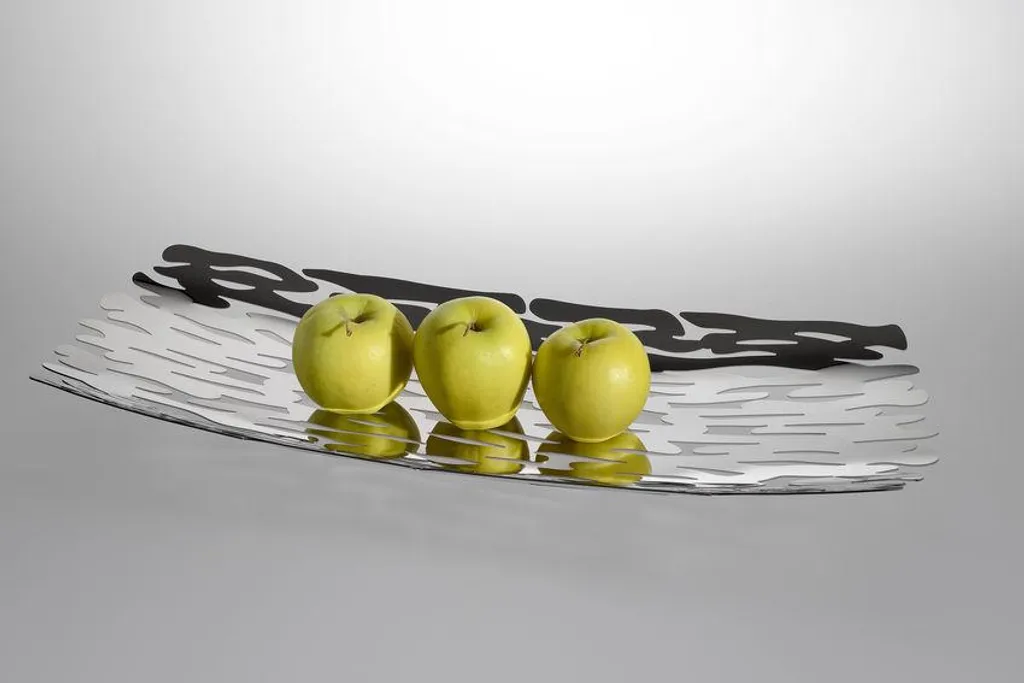 Corbeille à Fruits Design Bark Alessi en Acier Inoxydable Argenté 51cm