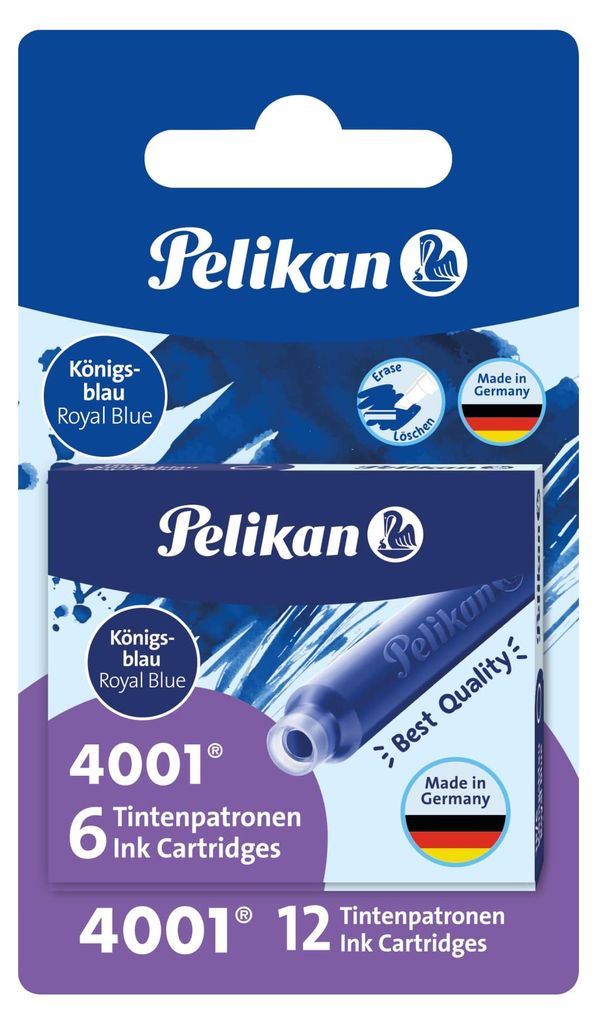 Pelikan TP/6 Blue, Blau, Tinte auf Pigmentbasis, 6 Produktbild 