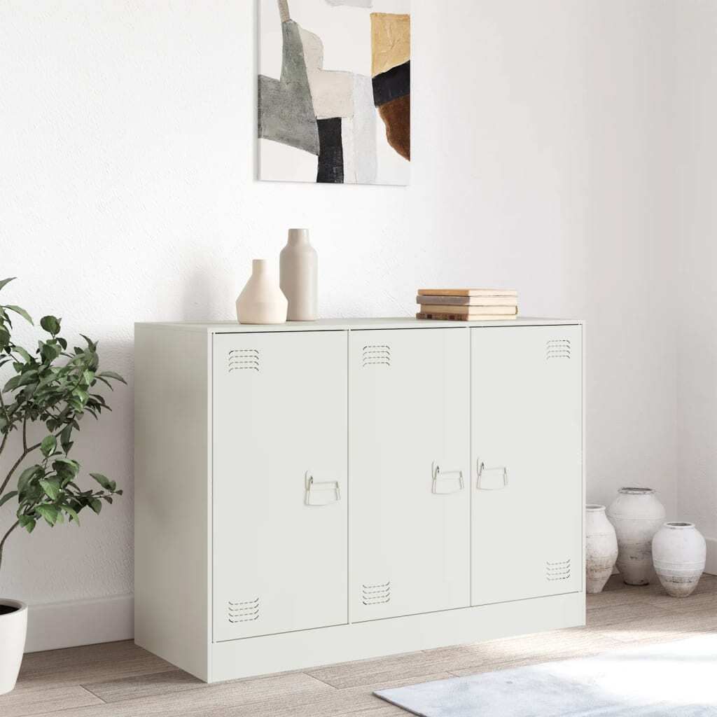"Winter Sale" Kommoden - Weiß Sideboard Weiß 99x39x73cm Stahl DE8407830