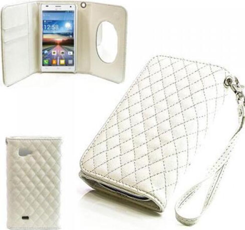 LG Optimus 4X HD (P880) Booksytle Handtasche Mirror Weiss