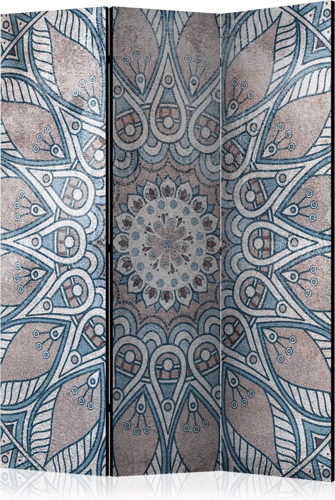 Neuheit! Dekorativer Paravent Raumteiler Trennwand Foto-Paravent Spanische Wand XXL MANDALA 135x172 cm p-C-0038-z-b