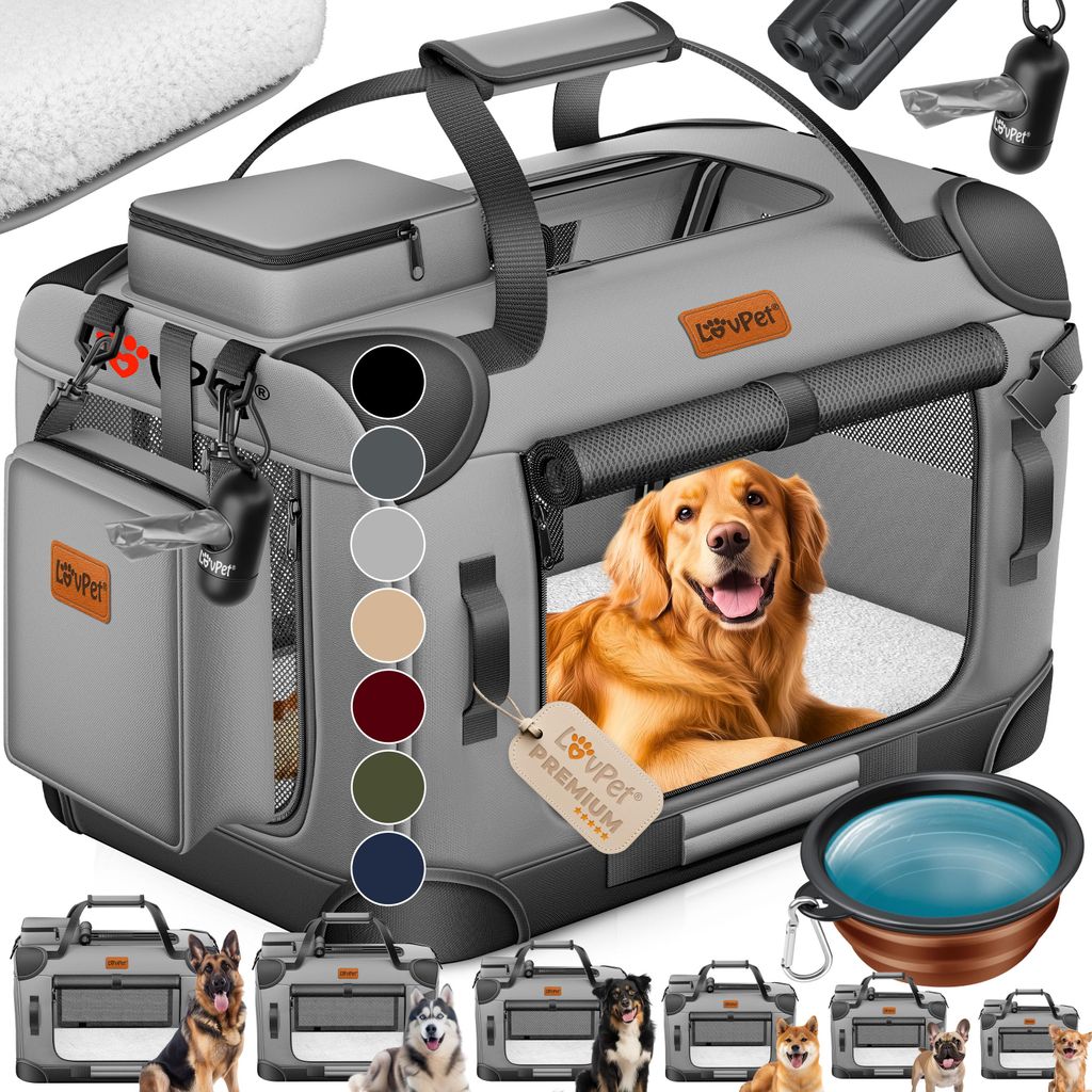 LOVPET® Hundebox Hundetransportbox faltbar Inkl.Hundenapf Produktbild 