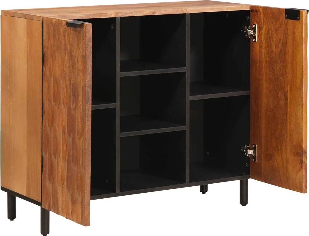 vidaXL Credenza con ripiano Superficie color acacia 90 x 33 x 75 cm