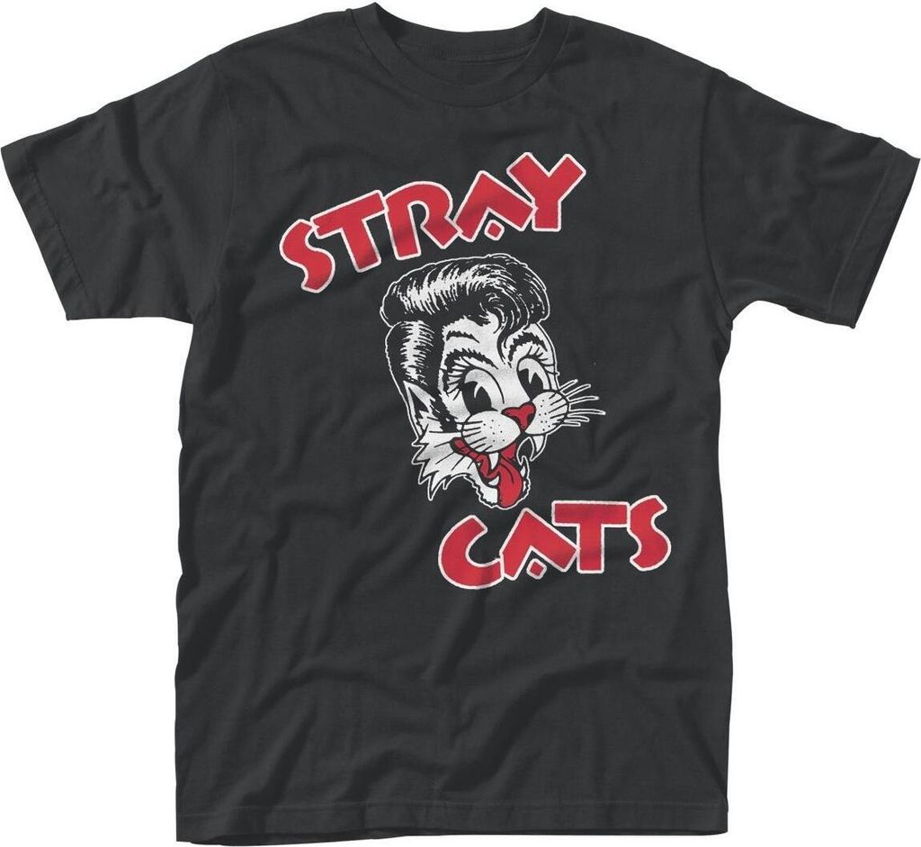 Stray Cats - T-Shirt für Herren/Damen Uni PH2213 (L) (Schwarz)