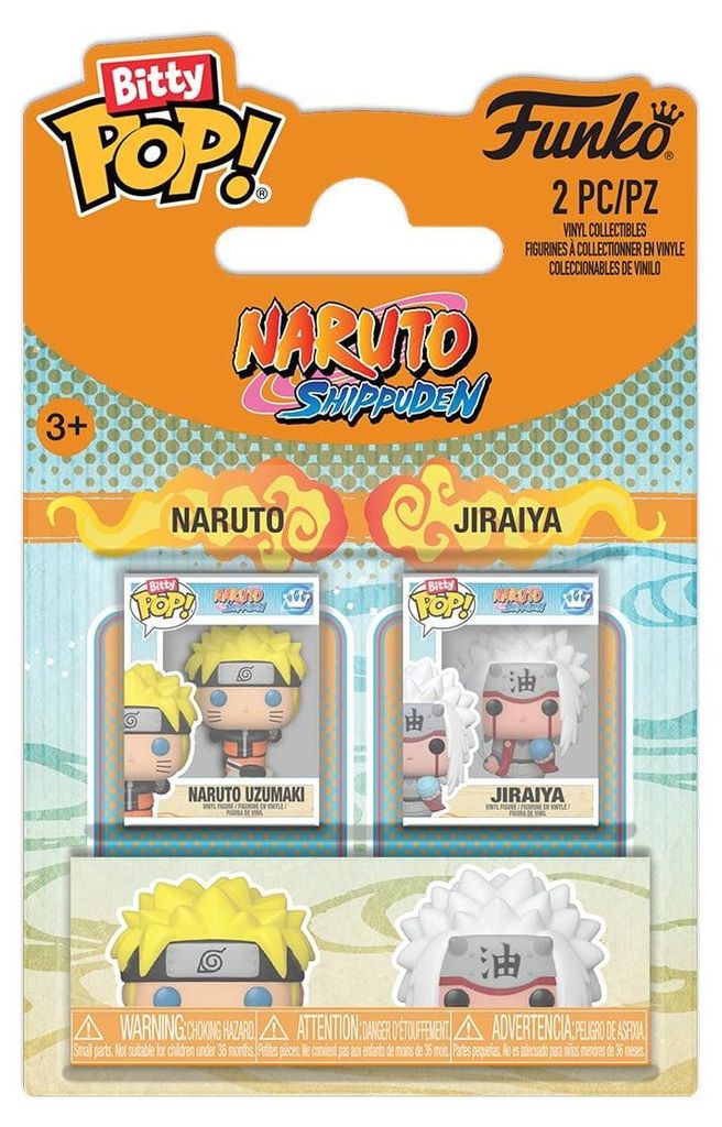 Naruto Bitty POP! Vinyl Figuren 2er-Pack Naruto & Jiraiya 2 cm