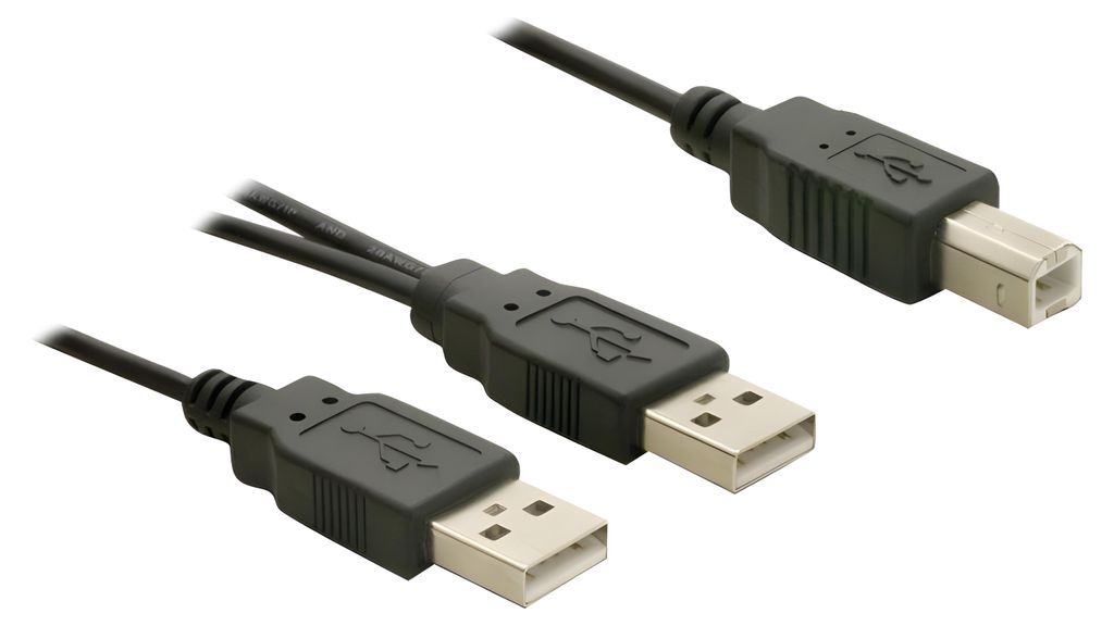 DeLOCK USB-B/USB-A Cable, 1 m, USB B, USB A, Samec/samec, Obrázek produktu 