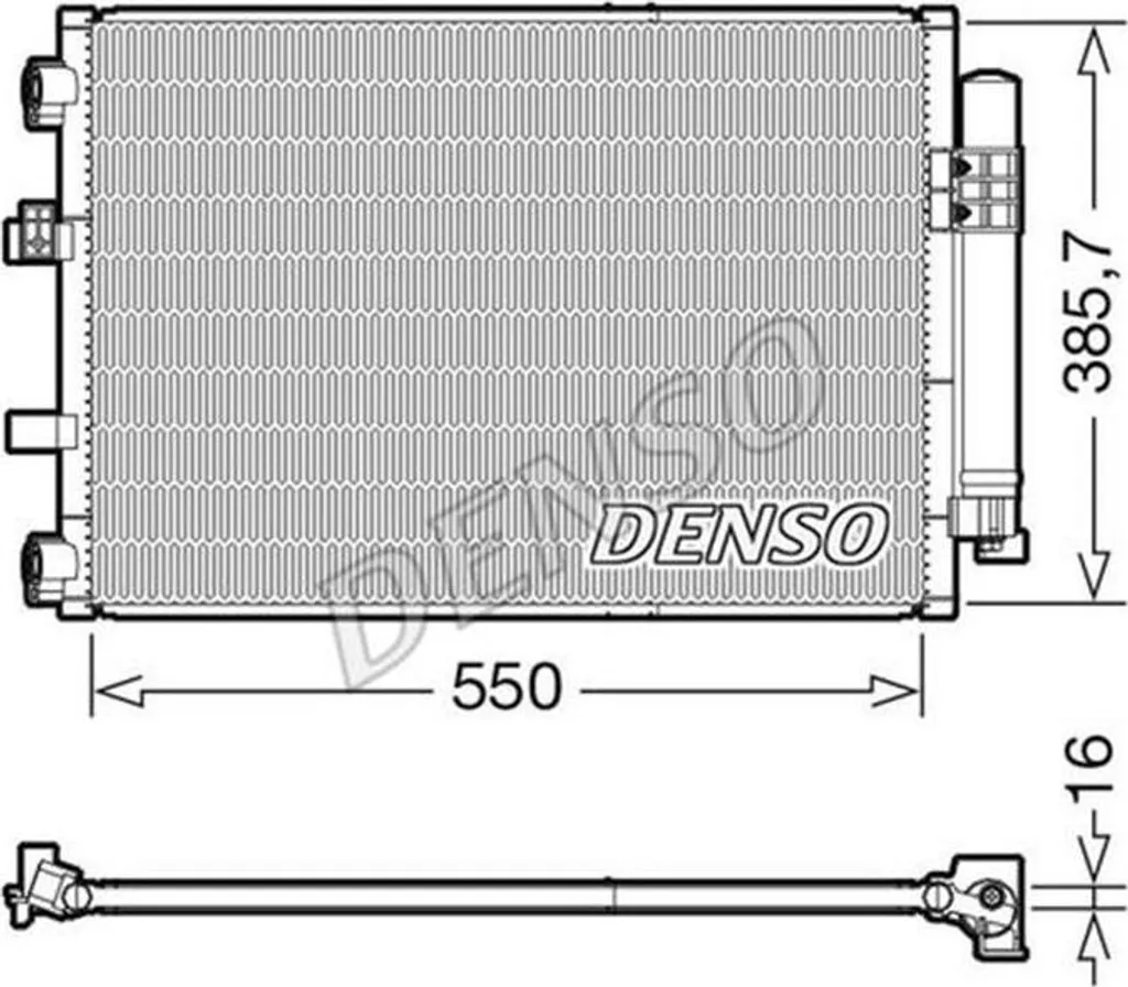 Radiateur de clim Condenseur DENSO DCN10043 pour circuit réfrigérant