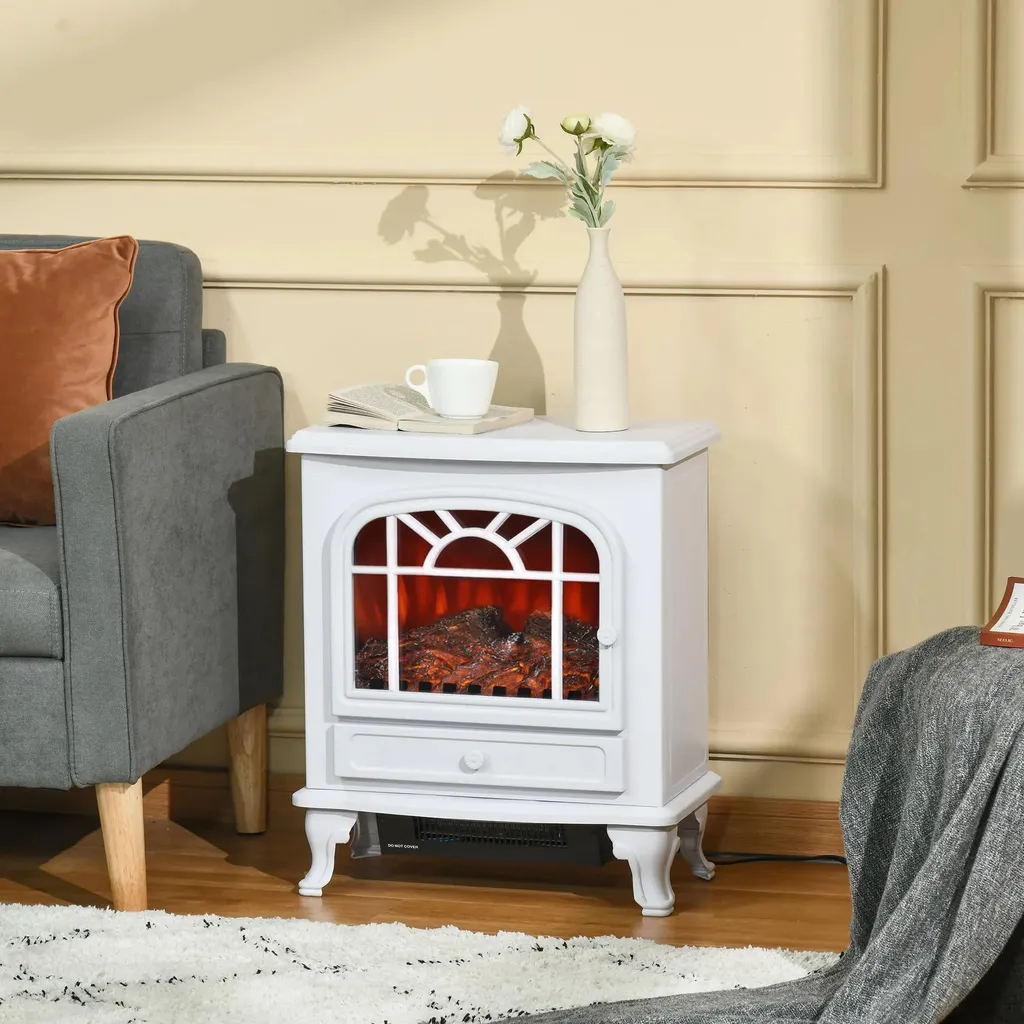 Cheminée Électrique 1200W - Chauffez votre Salon sans Fumée ni Poussière