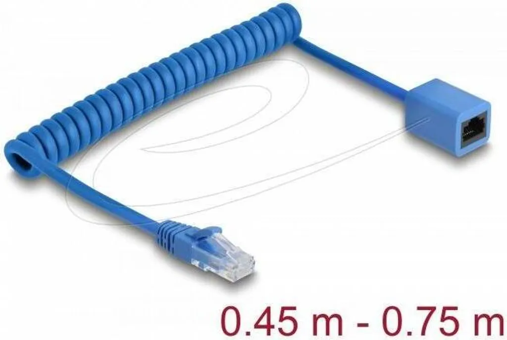 Rallonge RJ45 extensible Cat.6 UTP flexible pour réseau Ethernet Delock