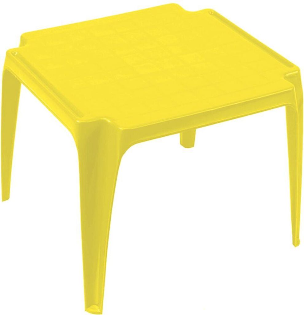 Kinder-Stapeltisch gelb 50 x 50 cm Vollkunststoff, Produktbild 