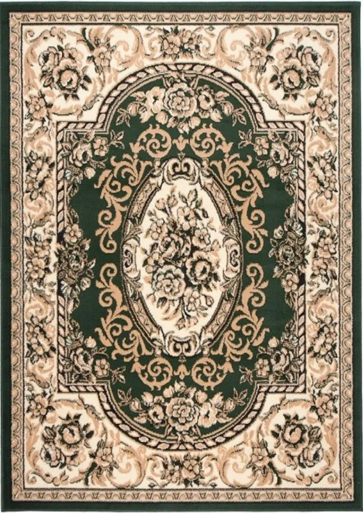 Tapis Atlas Vert 200x300 cm : Solution Élégante pour Grands Sols Froids