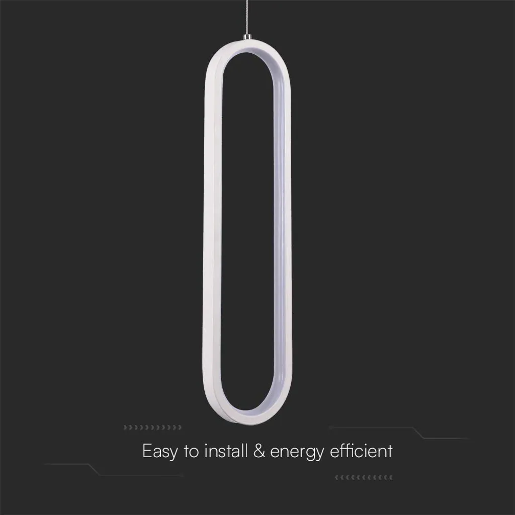 Éclairage LED Suspendu Doux 3000K Anti-Éblouissement Blanc Moderne - 8